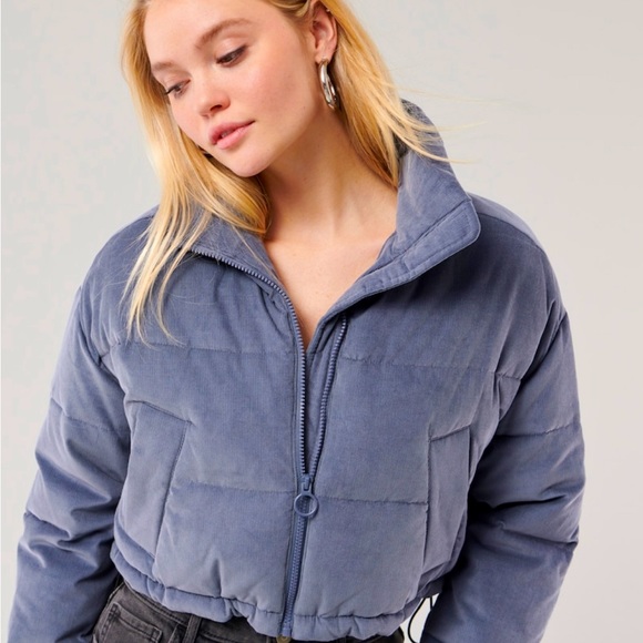 Woman Puffer Jacket / Corduroy - Picture 3 of 4